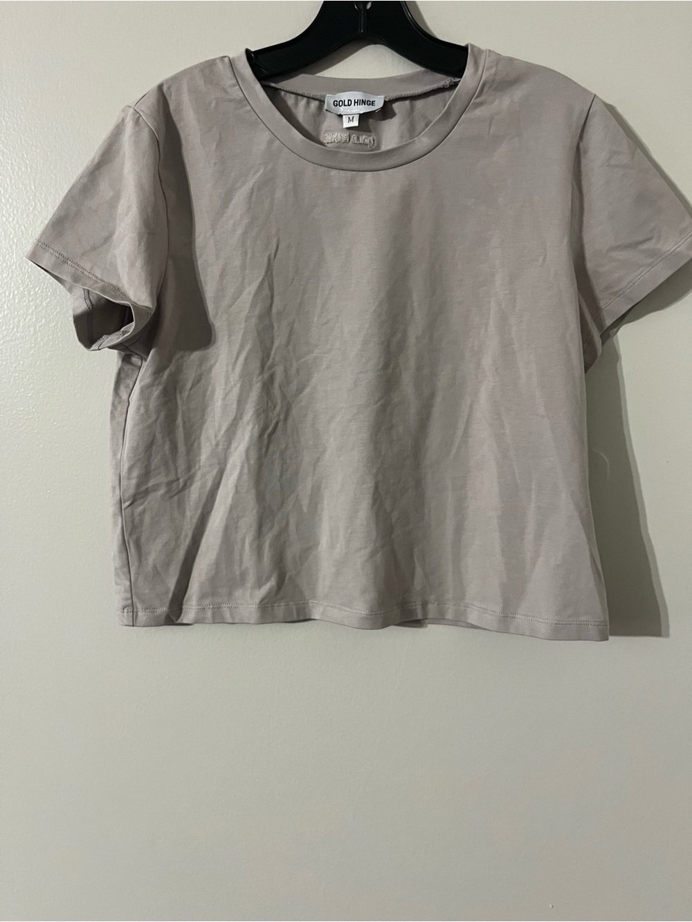 Gold Hinge Short Sleeve Gray Everyday Tee Sz M